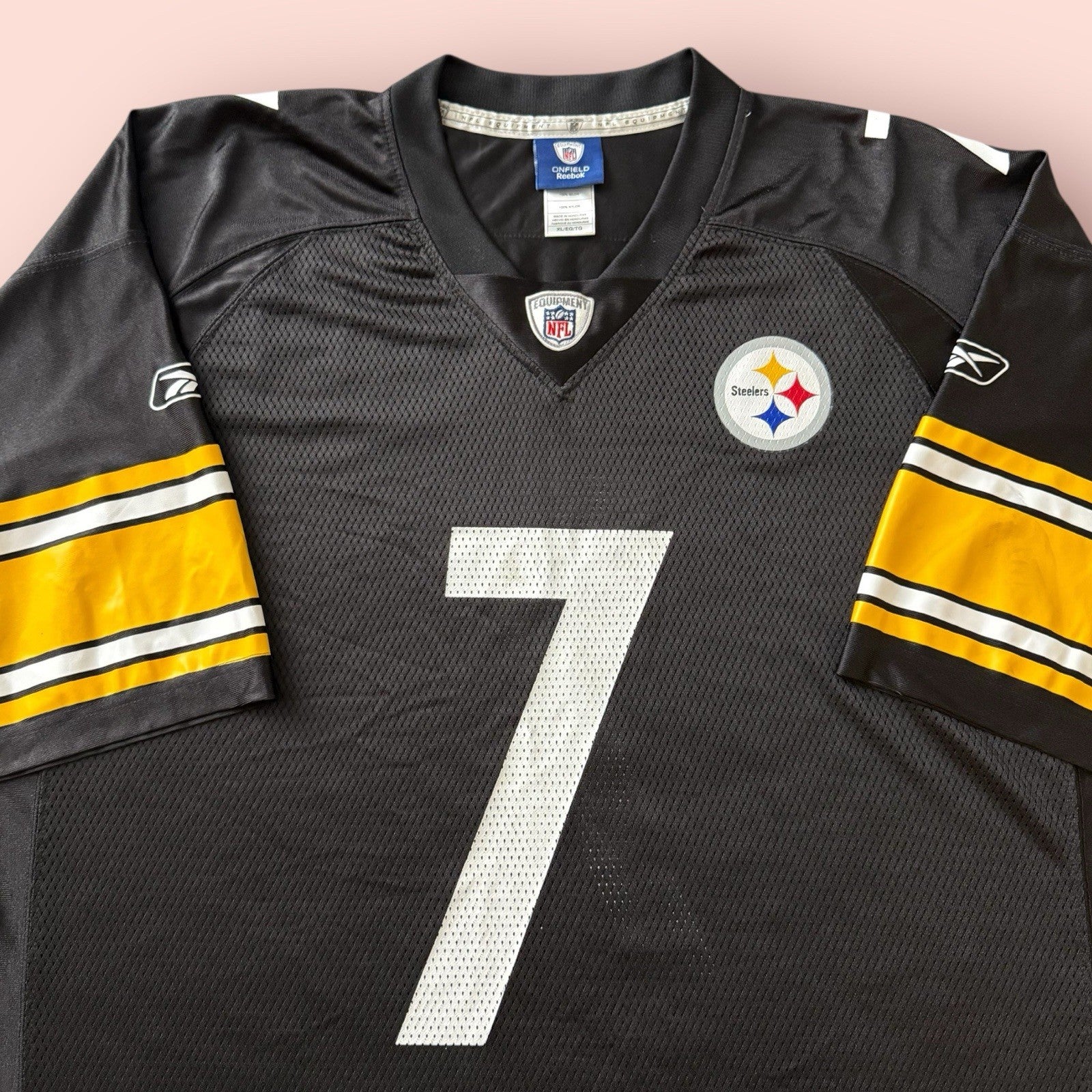 Reebok NFL Pittsburgh Steelers Ben Roethlisberger Football Jersey Mens XL