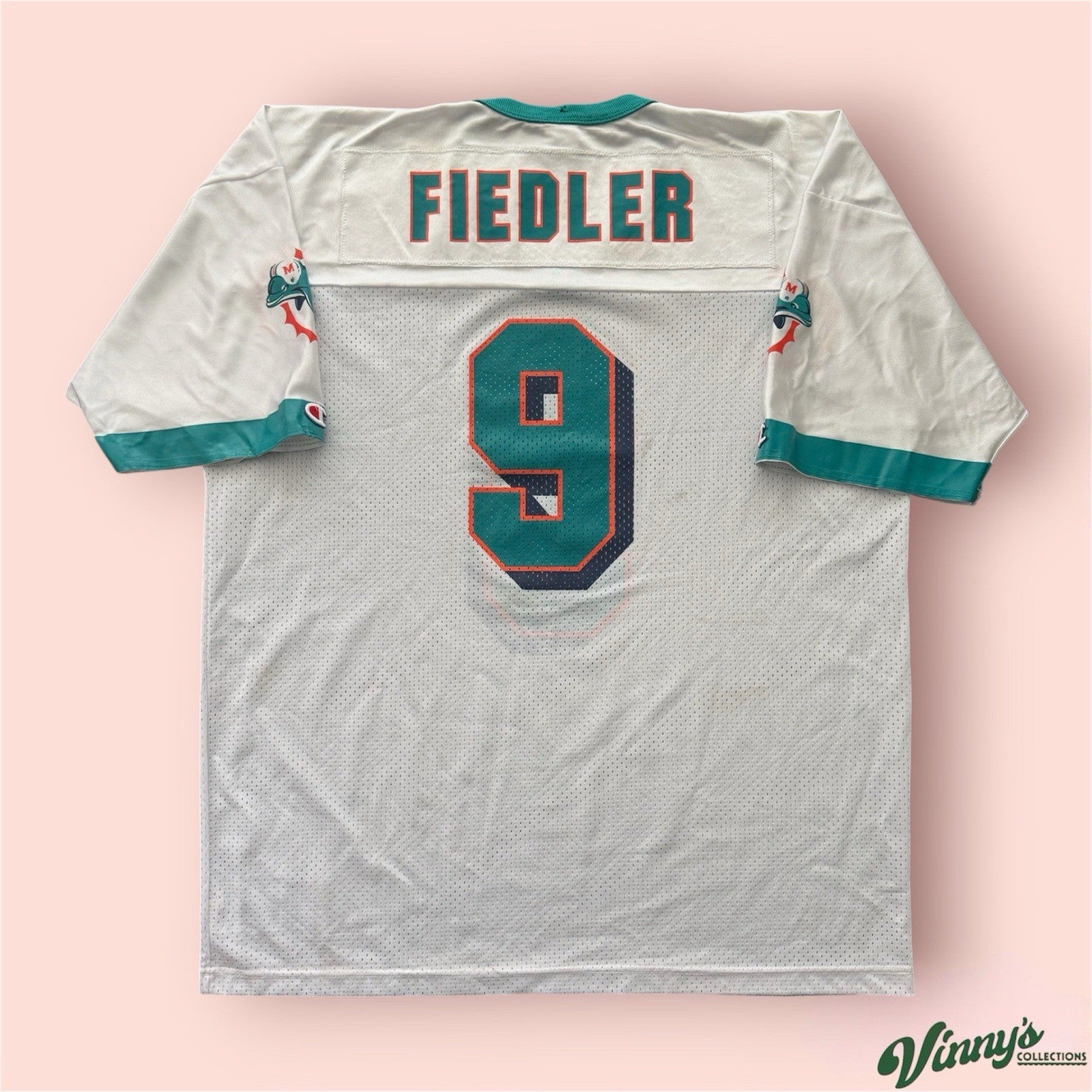 Champion NFL Miami Dolphins Jay Fiedler Football Jersey Mens 44 Large