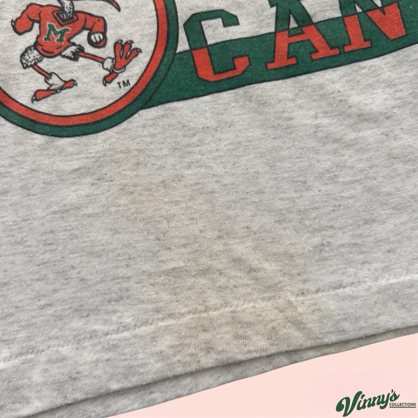 Vintage NCAA Miami Hurricanes College Basketball Shirt Mens Large