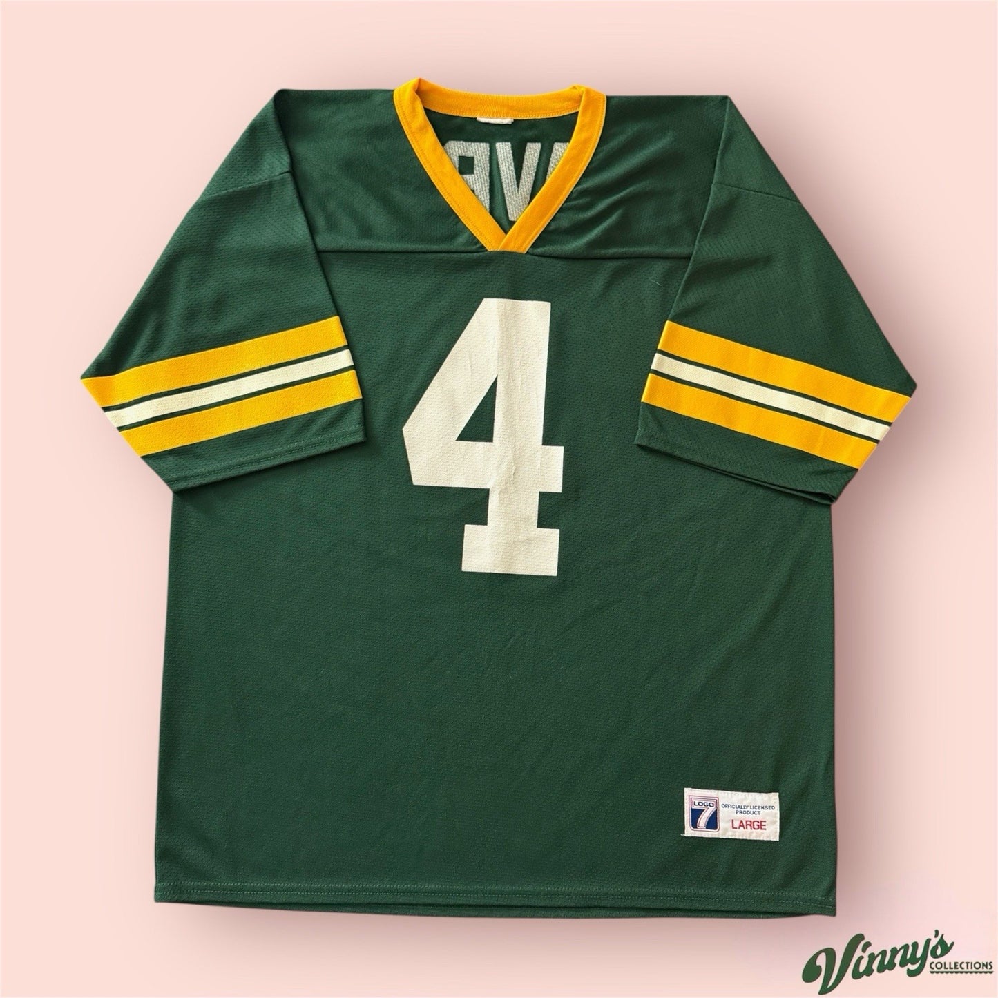 Vintage Logo 7 NFL Green Bay Packers Brett Favre Football Jersey Mens Large