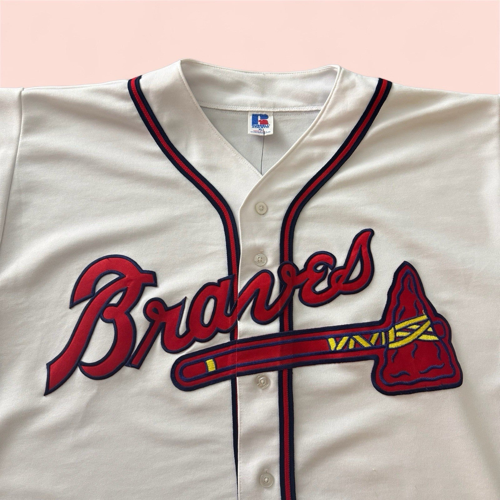 Russell Athletic MLB Atlanta Braves Baseball Jersey Mens XL