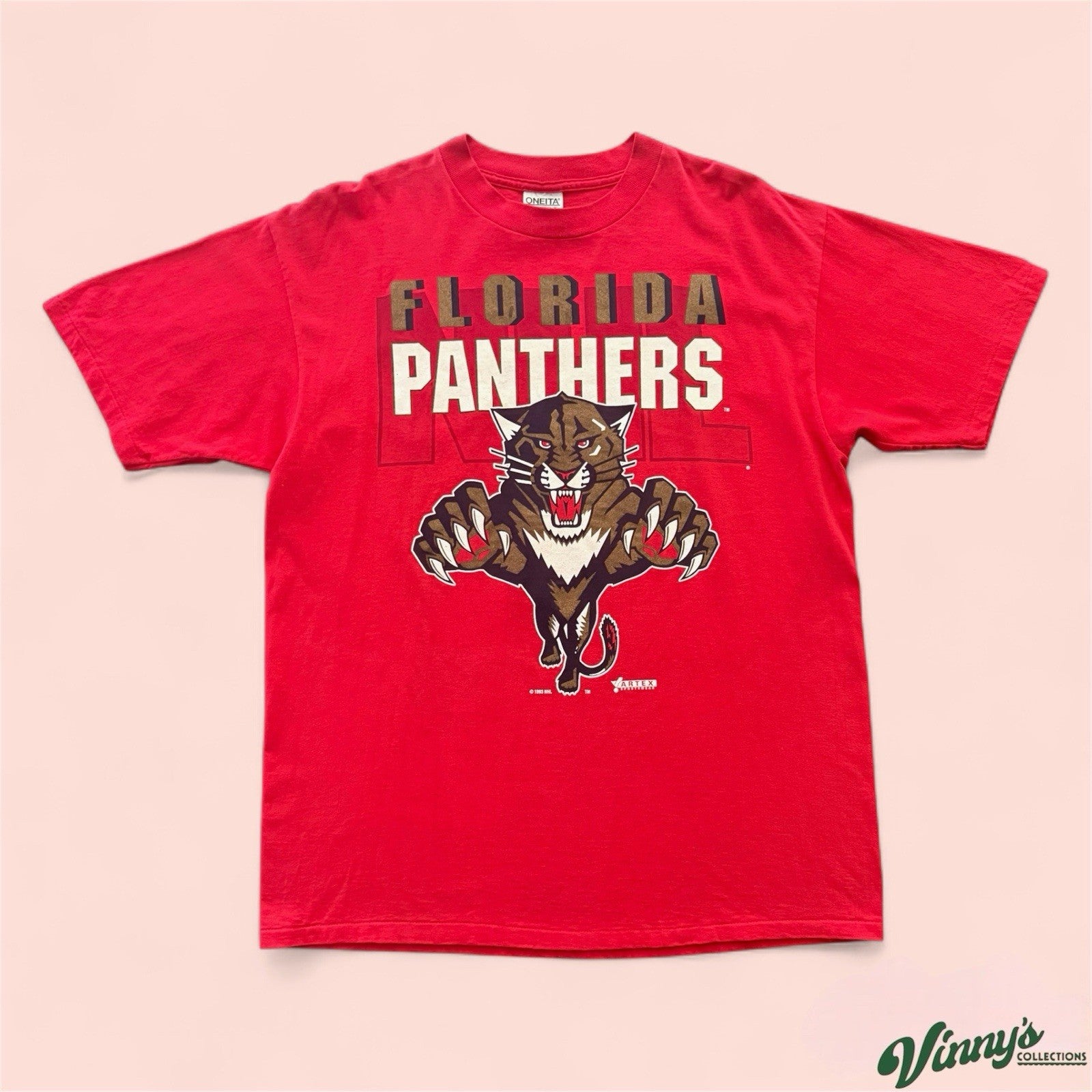 Vintage 1993 NHL Florida Panthers Hockey Shirt Mens XL
