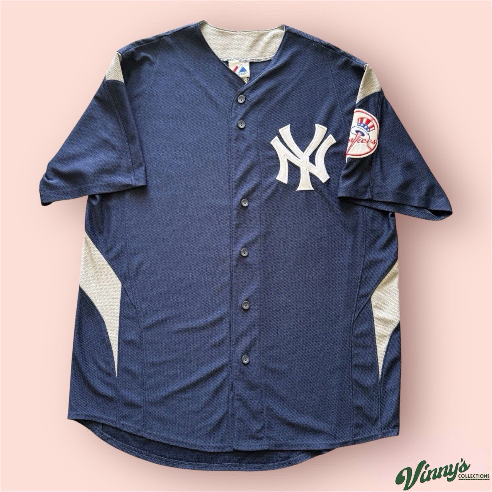 Majestic MLB New York Yankees Baseball Jersey Mens Large