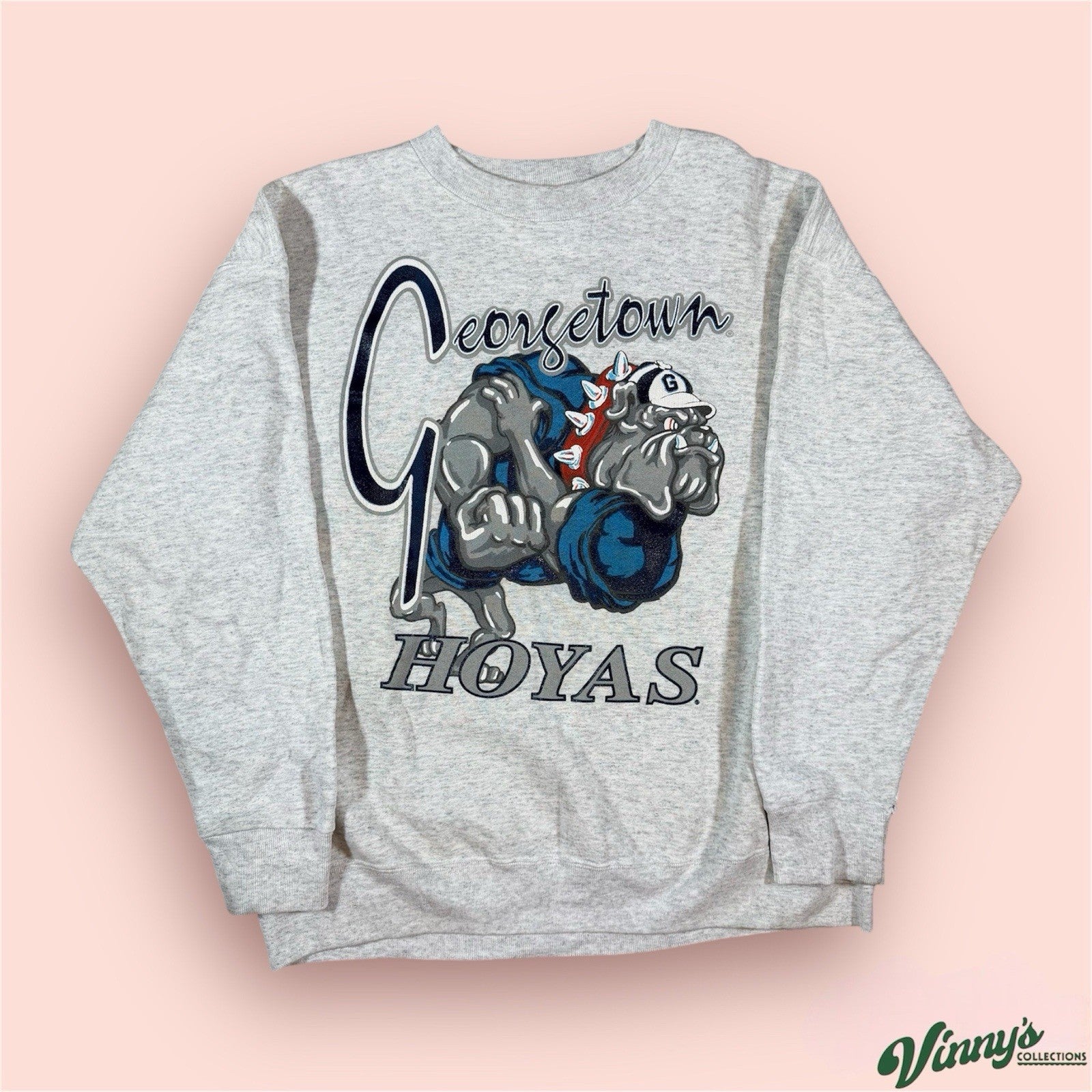 Vintage Crable Sportswear NCAA Georgetown Hoyas College Sweatshirt Mens XL