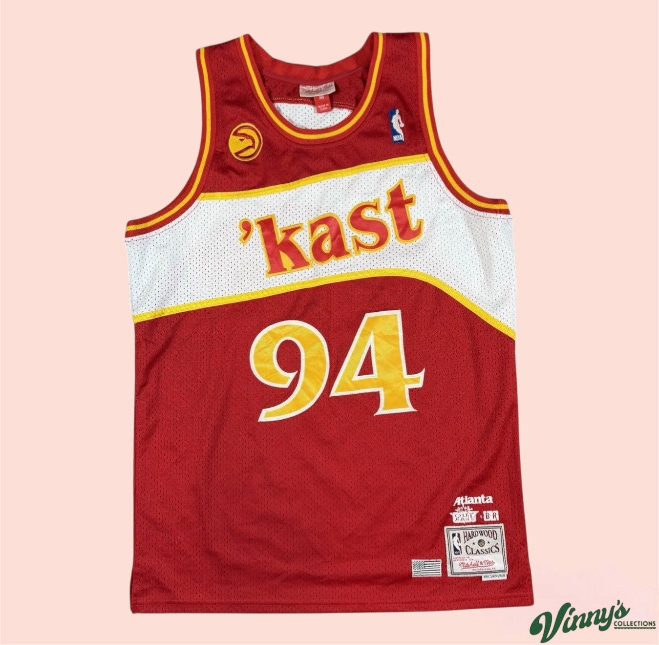 Mitchell Ness NBA Atlanta Hawks OutKast Dungeon 94 Basketball Jersey Mens Medium