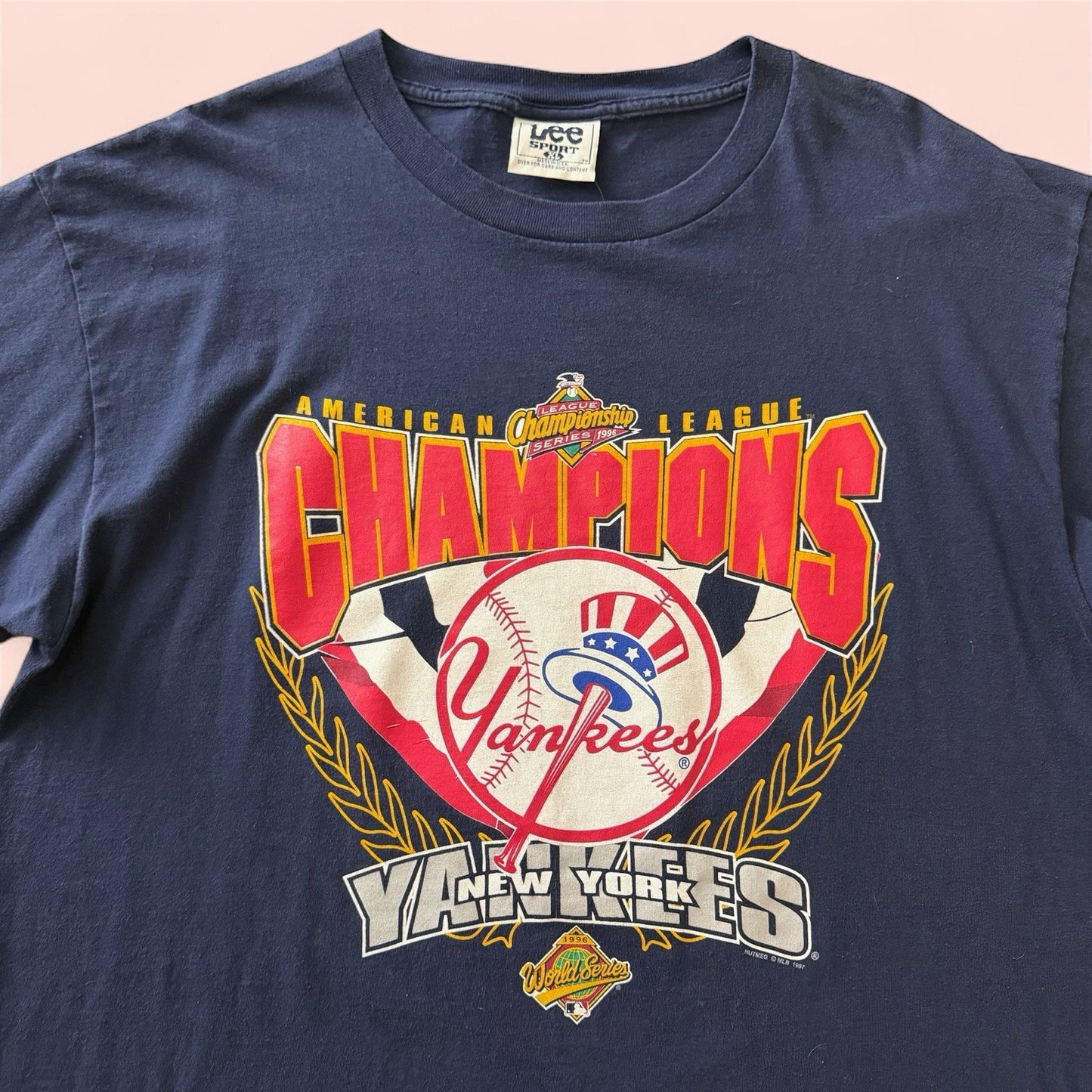 Vintage 1996 Lee Sport MLB New York Yankees Baseball Shirt Mens XL