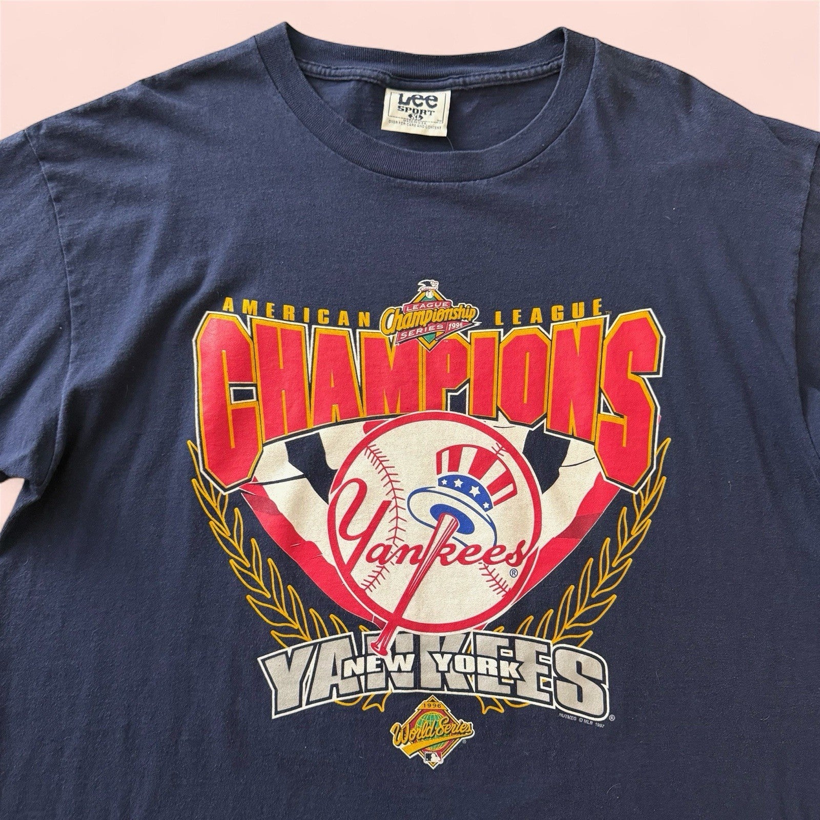 Vintage 1996 Lee Sport MLB New York Yankees Baseball Shirt Mens XL