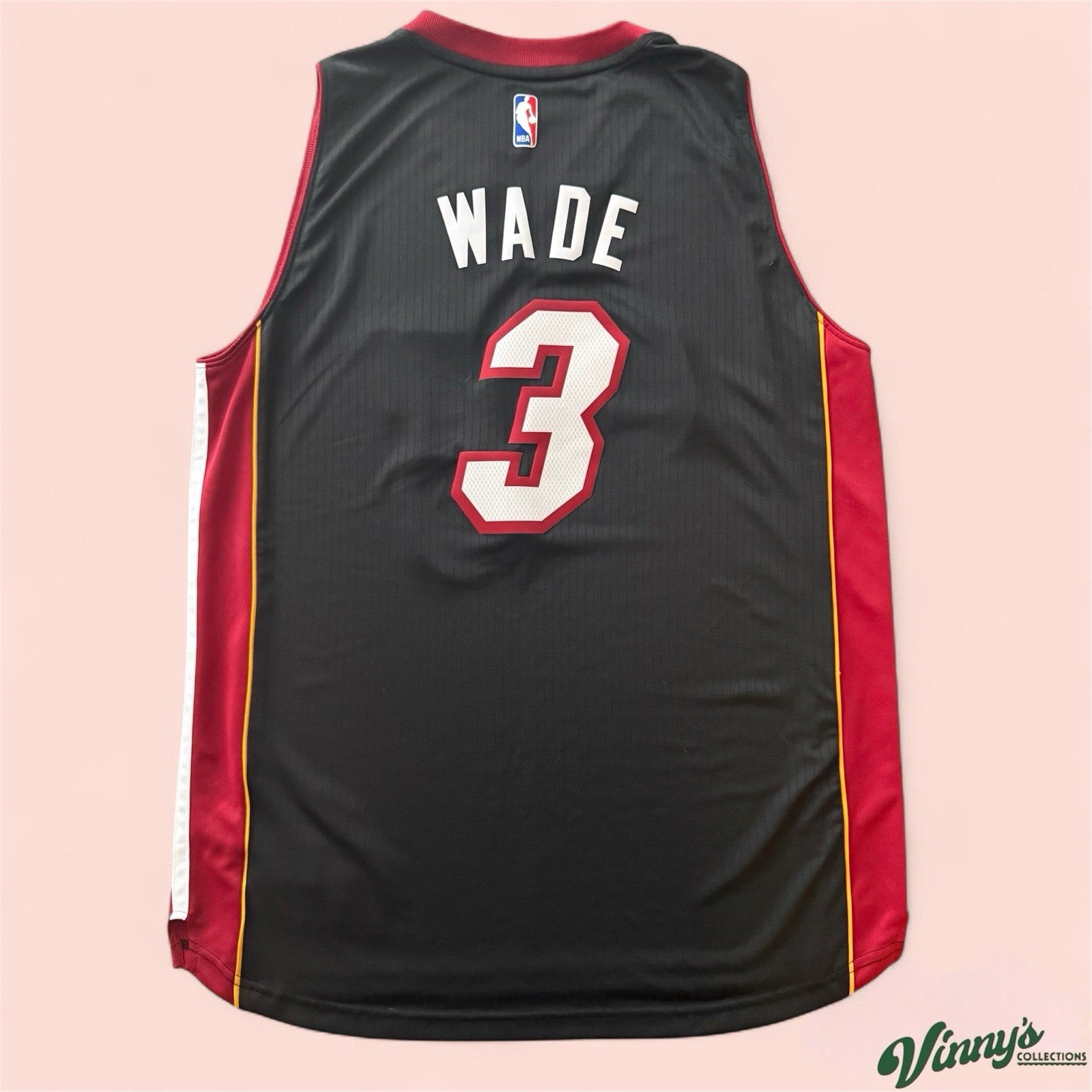 Adidas NBA Miami Heat Dwyane Wade Basketball Jersey Mens XL