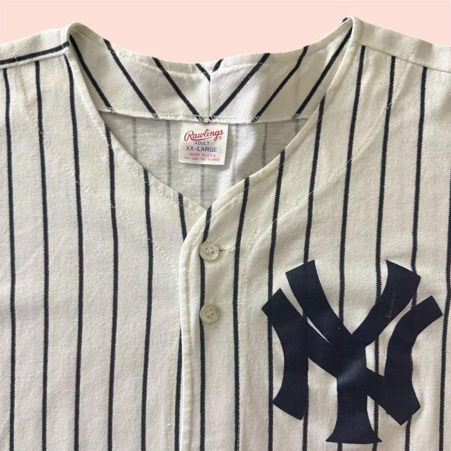 Vintage Rawlings MLB New York Yankees Baseball Jersey Mens 2XL