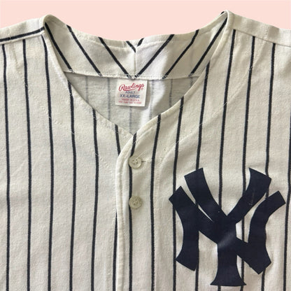 Vintage Rawlings MLB New York Yankees Baseball Jersey Mens 2XL