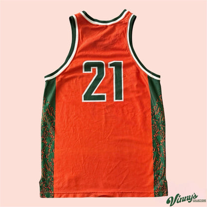 Nike NCAA Miami Hurricanes #21 College Basketball Jersey Mens XL