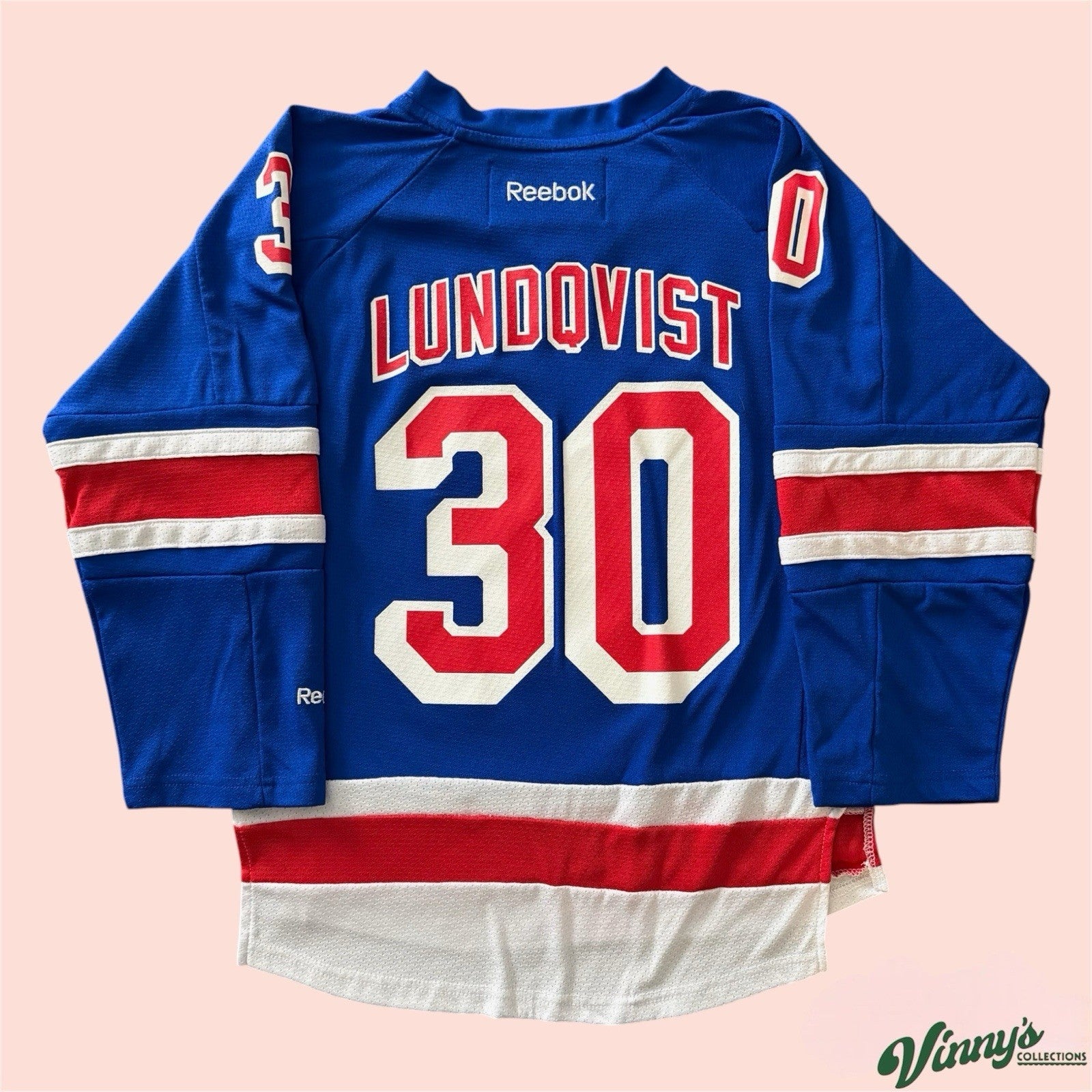 Reebok NHL New York Rangers Henrik Lundqvist Hockey Jersey Youth Kids Small