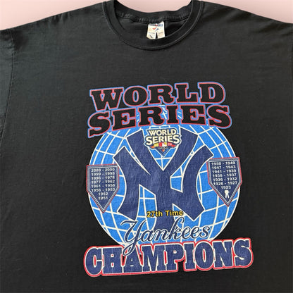 Vintage 2009 MLB New York Yankees World Series Baseball Shirt Mens 3XL