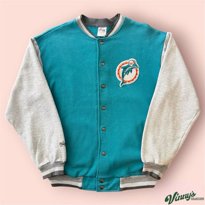Majestic NFL Miami Dolphins Football Jacket Mens Large