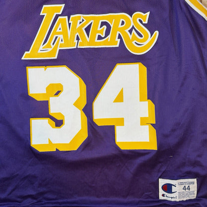 Champion NBA Los Angeles Lakers Shaquille Oneal Basketball Jersey Mens 44 Large