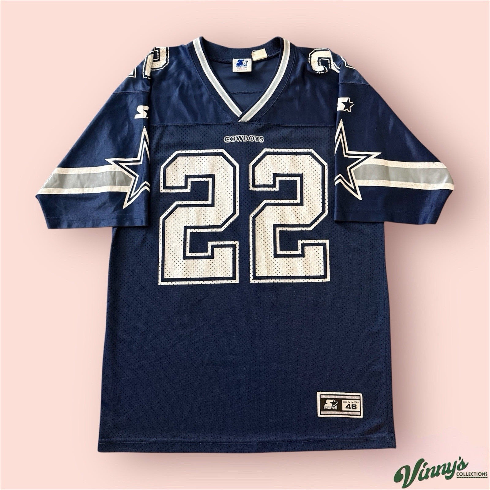 Vintage 1995 Starter NFL Dallas Cowboys Emmitt Smith Football Jersey Mens Medium