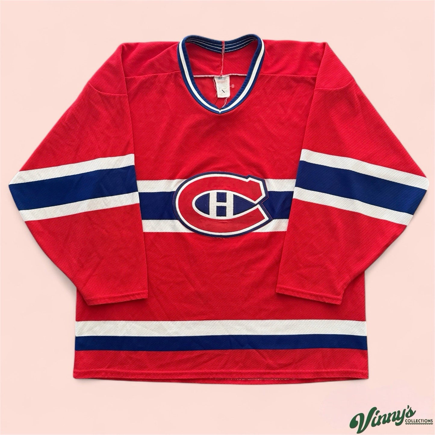 Vintage Maska Air Knit Montreal Canadiens Hockey Jersey Mens Large