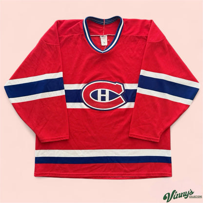 Vintage Maska Air Knit Montreal Canadiens Hockey Jersey Mens Large