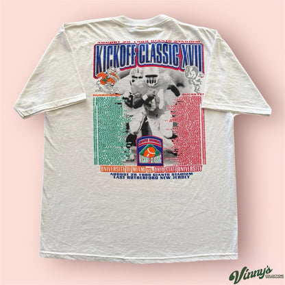 Vintage 1999 NCAA Miami Hurricanes Kickoff Classic College Shirt Mens XL