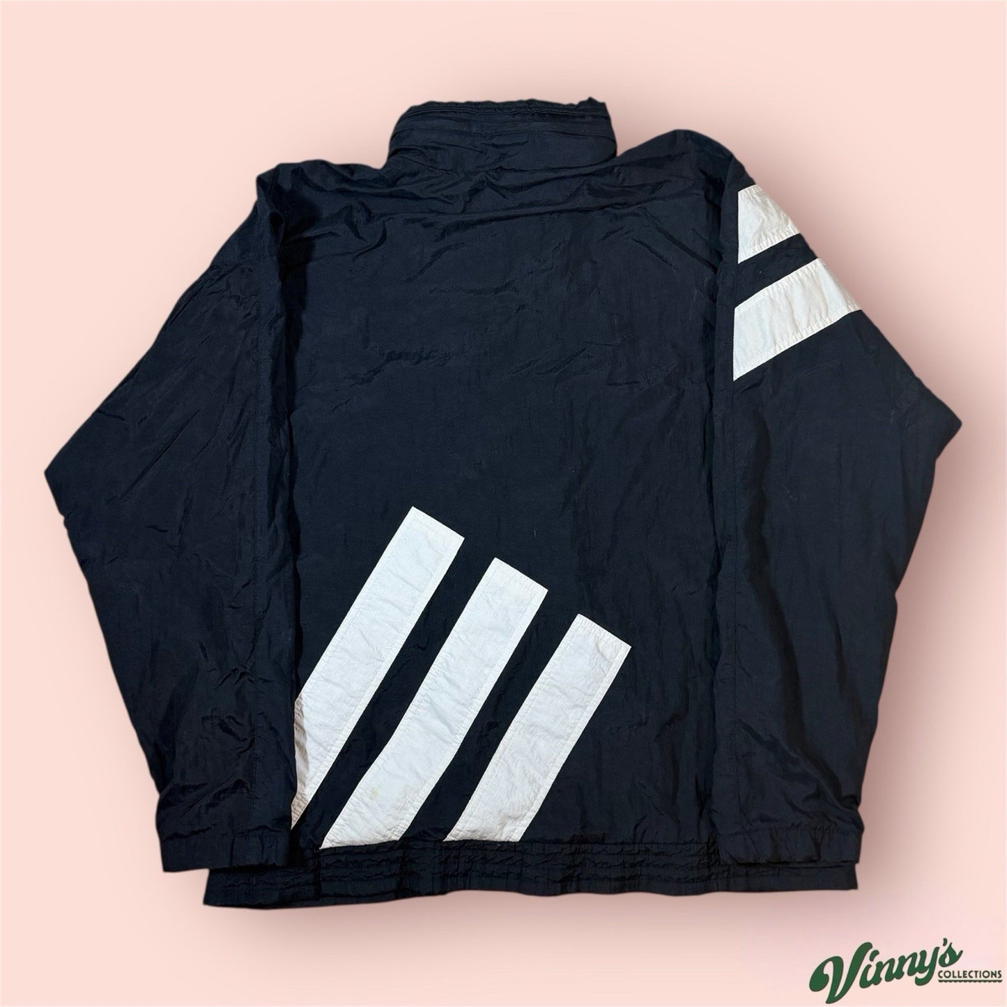 Vintage Adidas Three Stripes Windbreaker Jacket Mens Large