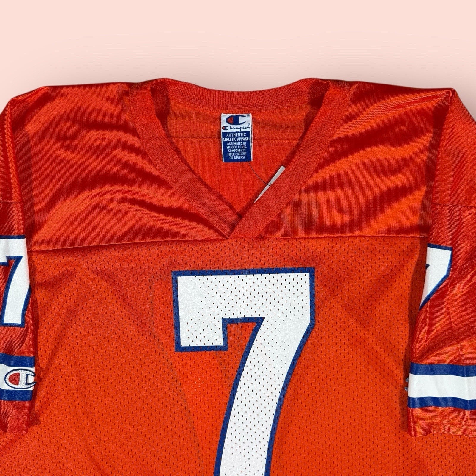 Vintage Champion NFL Denver Broncos John Elway Football Jersey Mens 48 XL