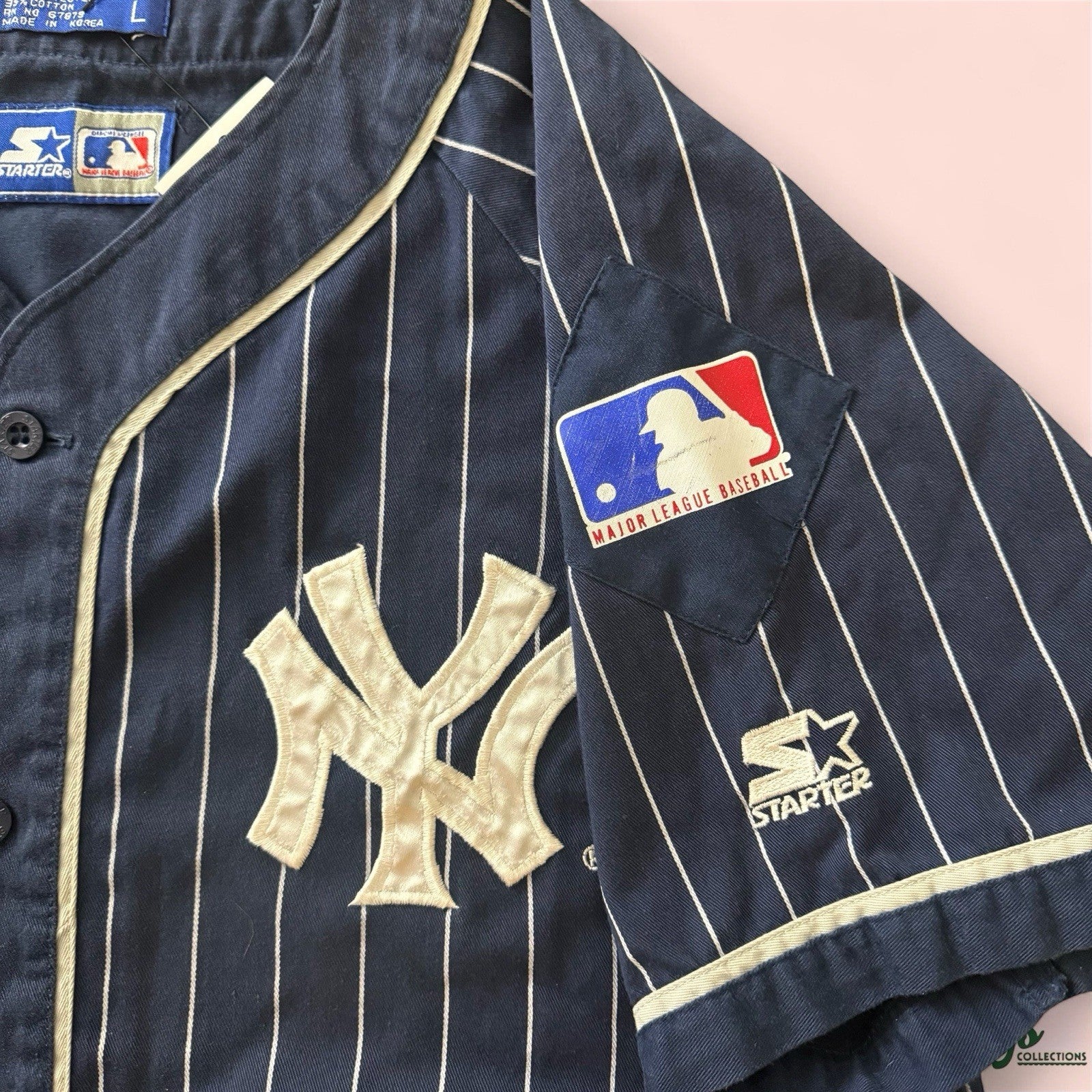 Vintage Starter MLB New York Yankees Baseball Jersey Mens Large