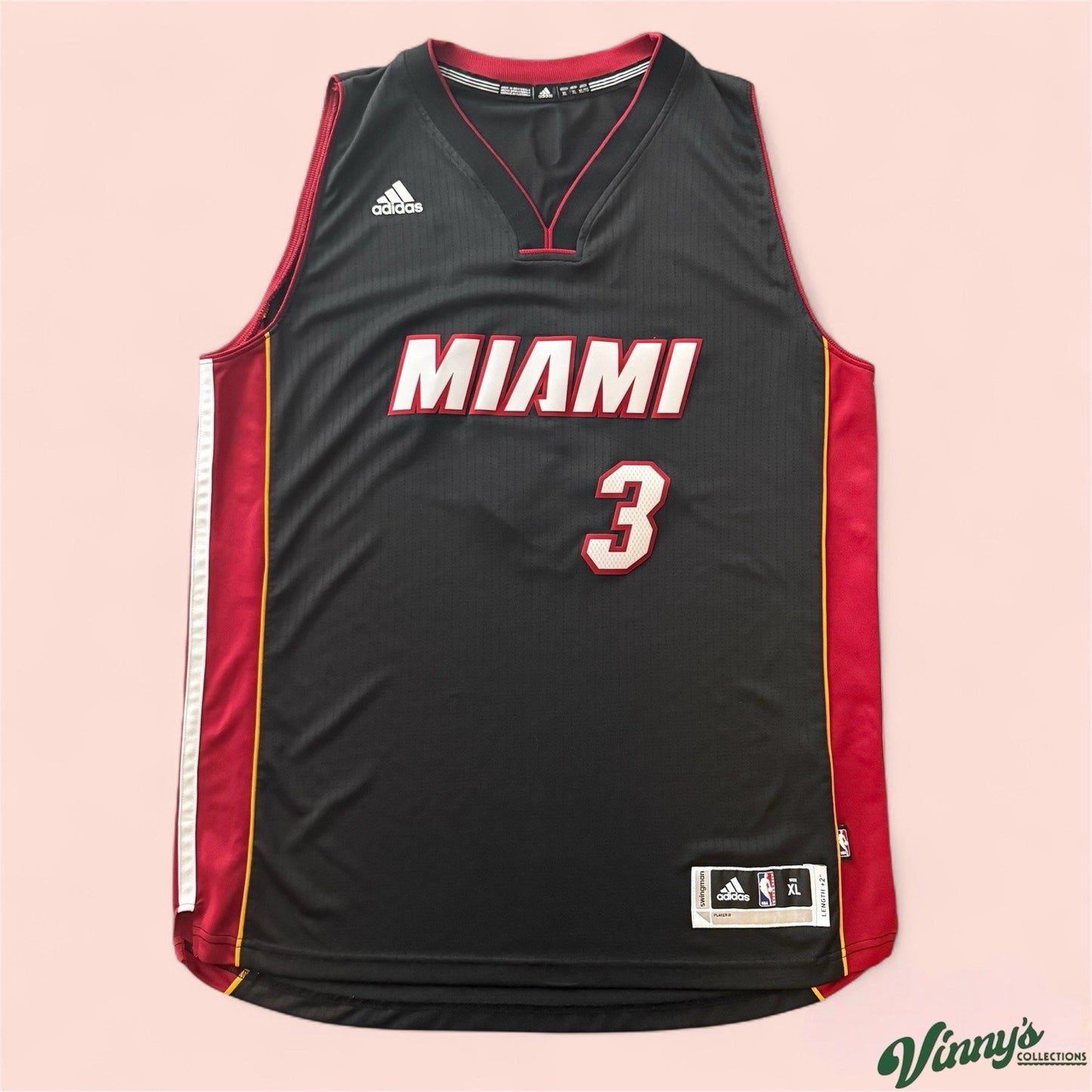 Adidas NBA Miami Heat Dwyane Wade Basketball Jersey Mens XL