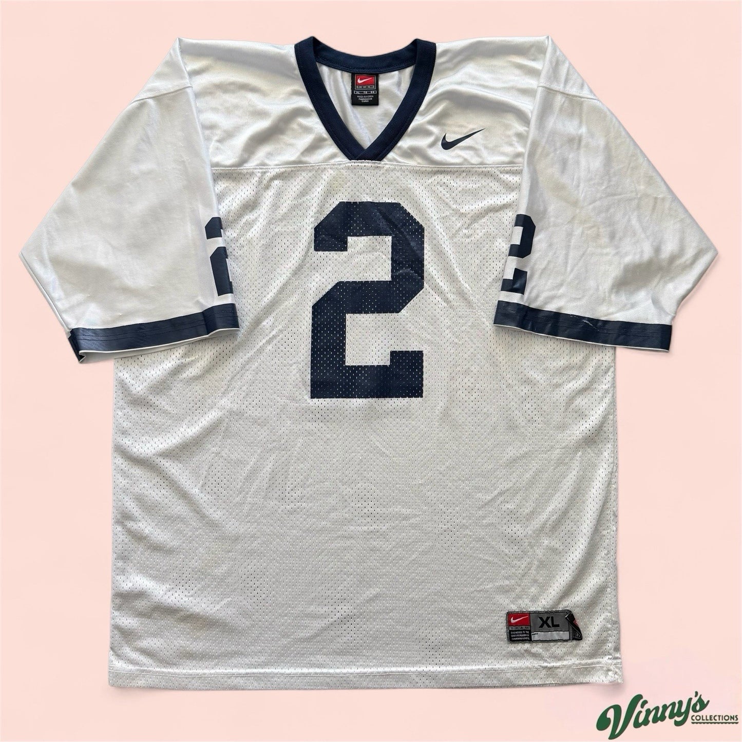 Vintage Nike NCAA Penn State Nittany Lions Football Jersey #2 Mens XL