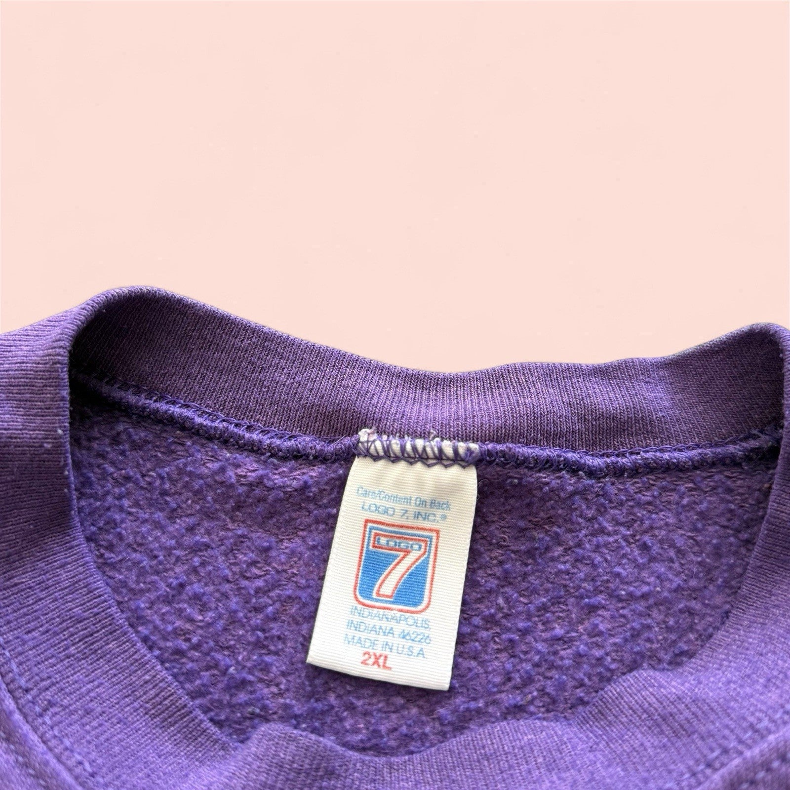 Vintage Logo 7 NFL Baltimore Ravens Football Sweatshirt Mens 2XL