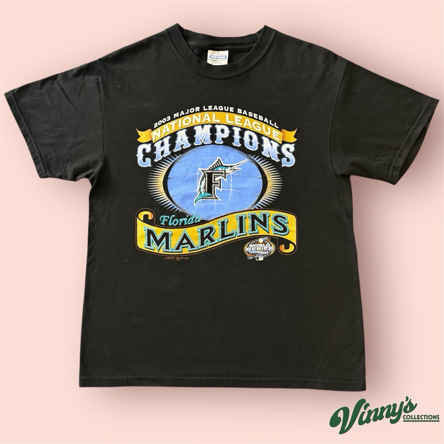 2003 MLB Florida Marlins NLCS Chanpions Baseball Shirt Mens Medium