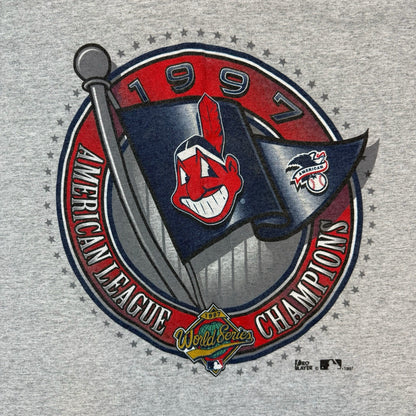 Vintage 1997 Pro Player MLB Cleveland Indians Baseball Shirt Mens Large