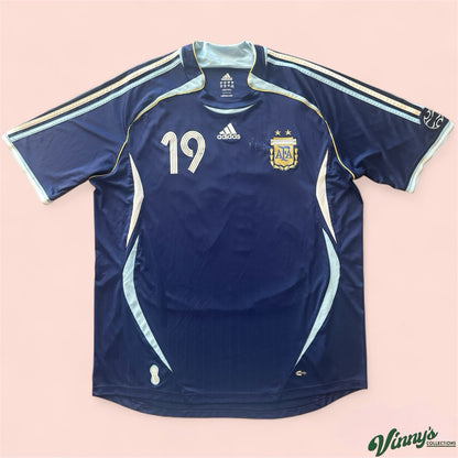 Adidas 2006 Argentina Lionel Messi Away National Soccer Kit Jersey Mens 2XL
