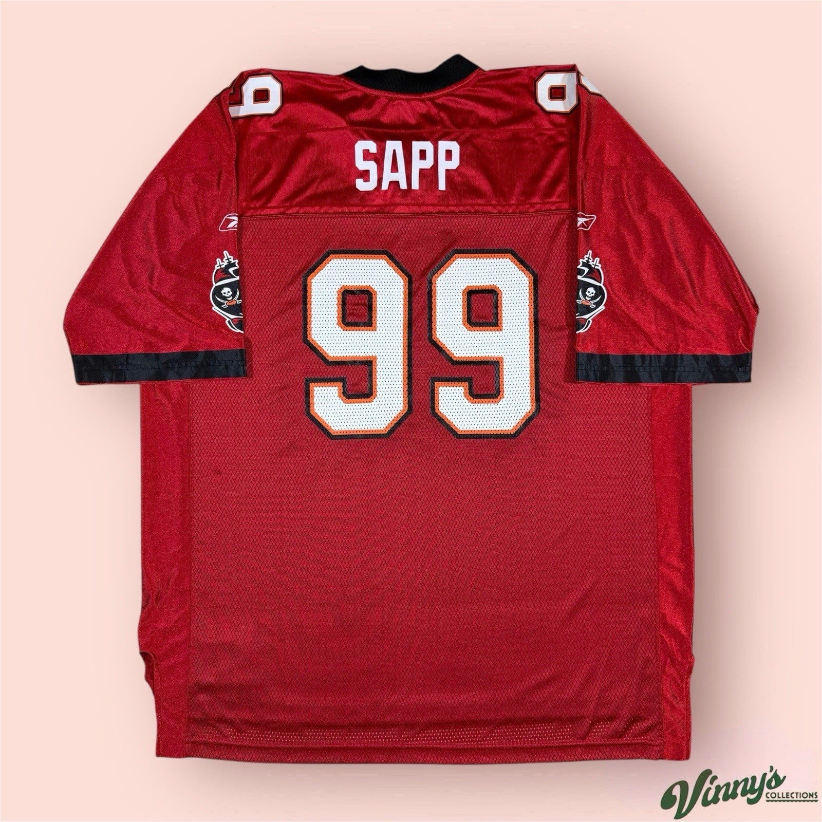 Reebok NFL Tampa Buccaneers Warren Sapp Football Jersey Mens 2XL
