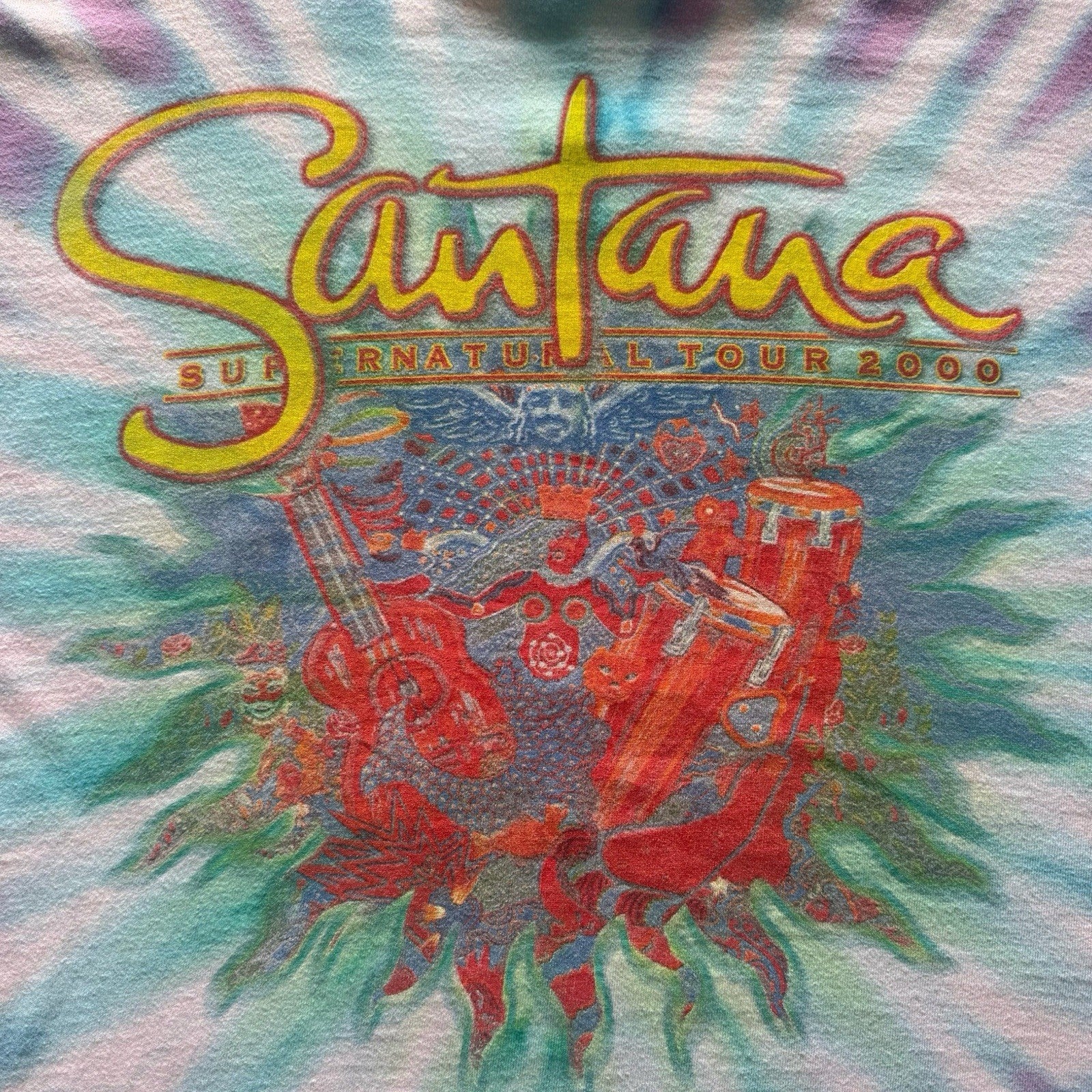 Vintage 2000 Santana Supernatural Tour Shirt Mens XL