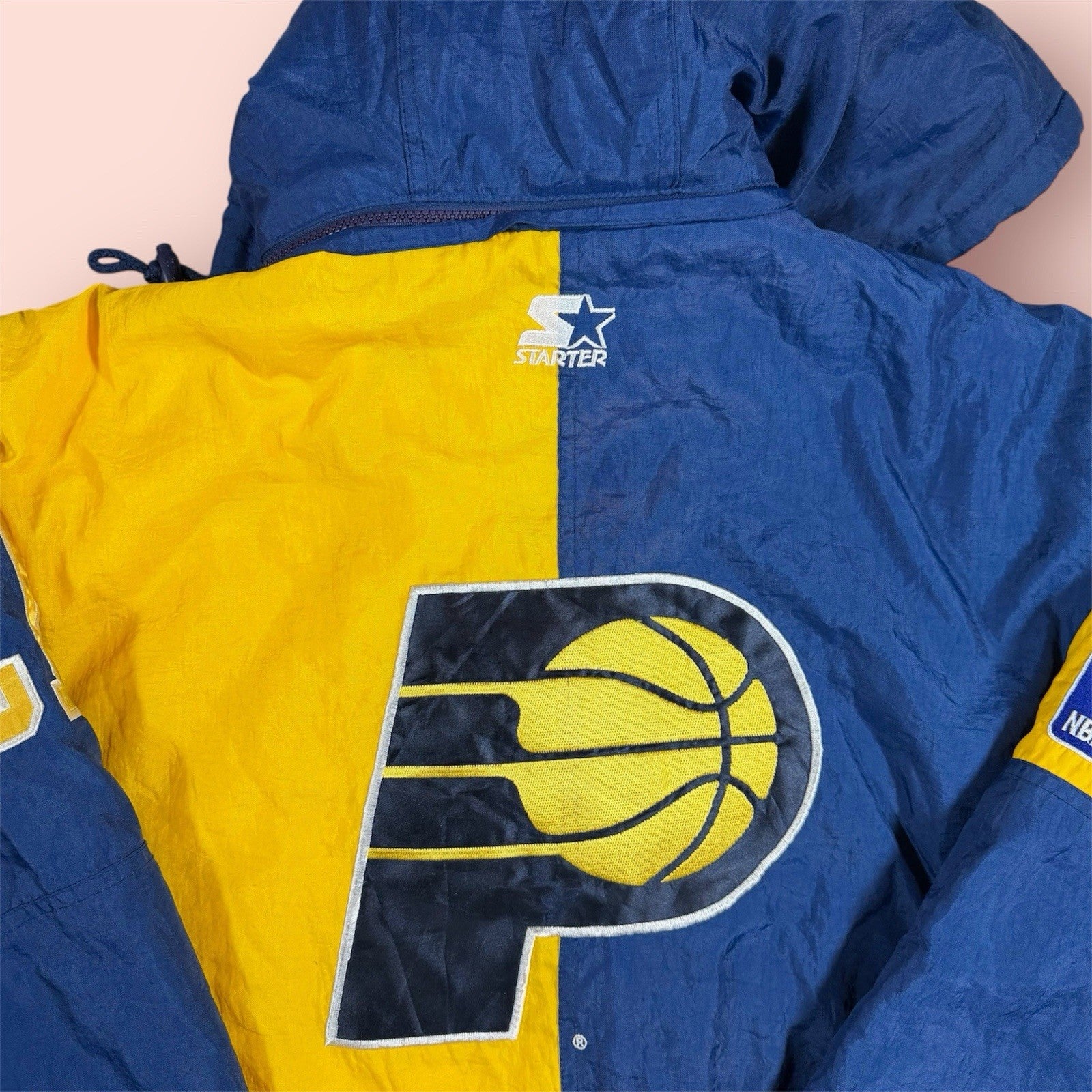 Vintage Starter Indiana Pacers Basketball Puffer Jacket Mens 2XL