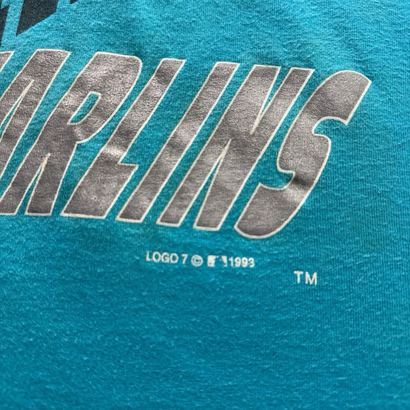 Vintage 1993 Sherry’s Best MLB Florida Marlins Baseball Shirt Mens XL