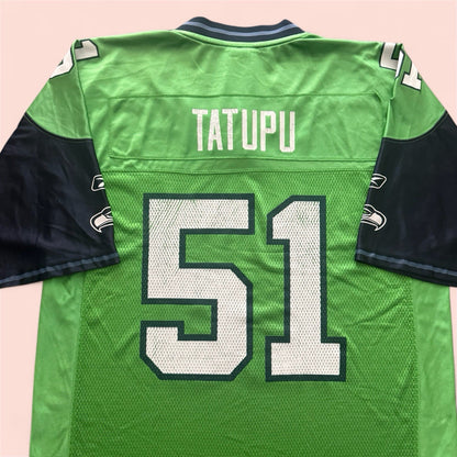 Reebok NFL Seattle Seahawks Lofa Tatupu Football Jersey Mens Large