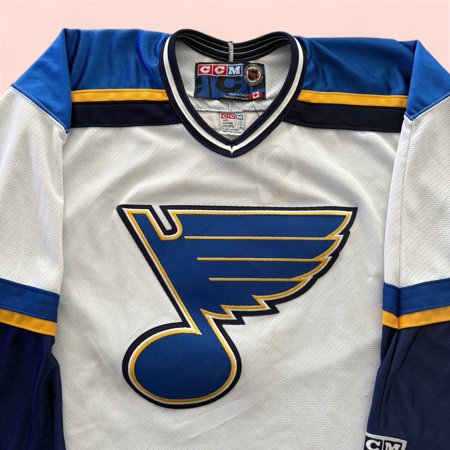 Vintage CCM NHL St Louis Blues Hockey Jersey Mens Large
