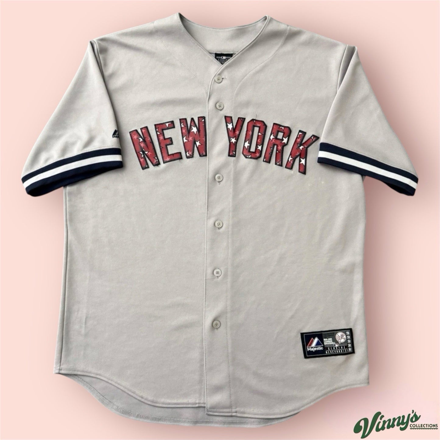Majestic MLB New York Yankees Baseball Jersey Mens Large