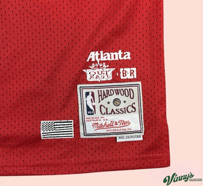 Mitchell Ness NBA Atlanta Hawks OutKast Dungeon 94 Basketball Jersey Mens Medium