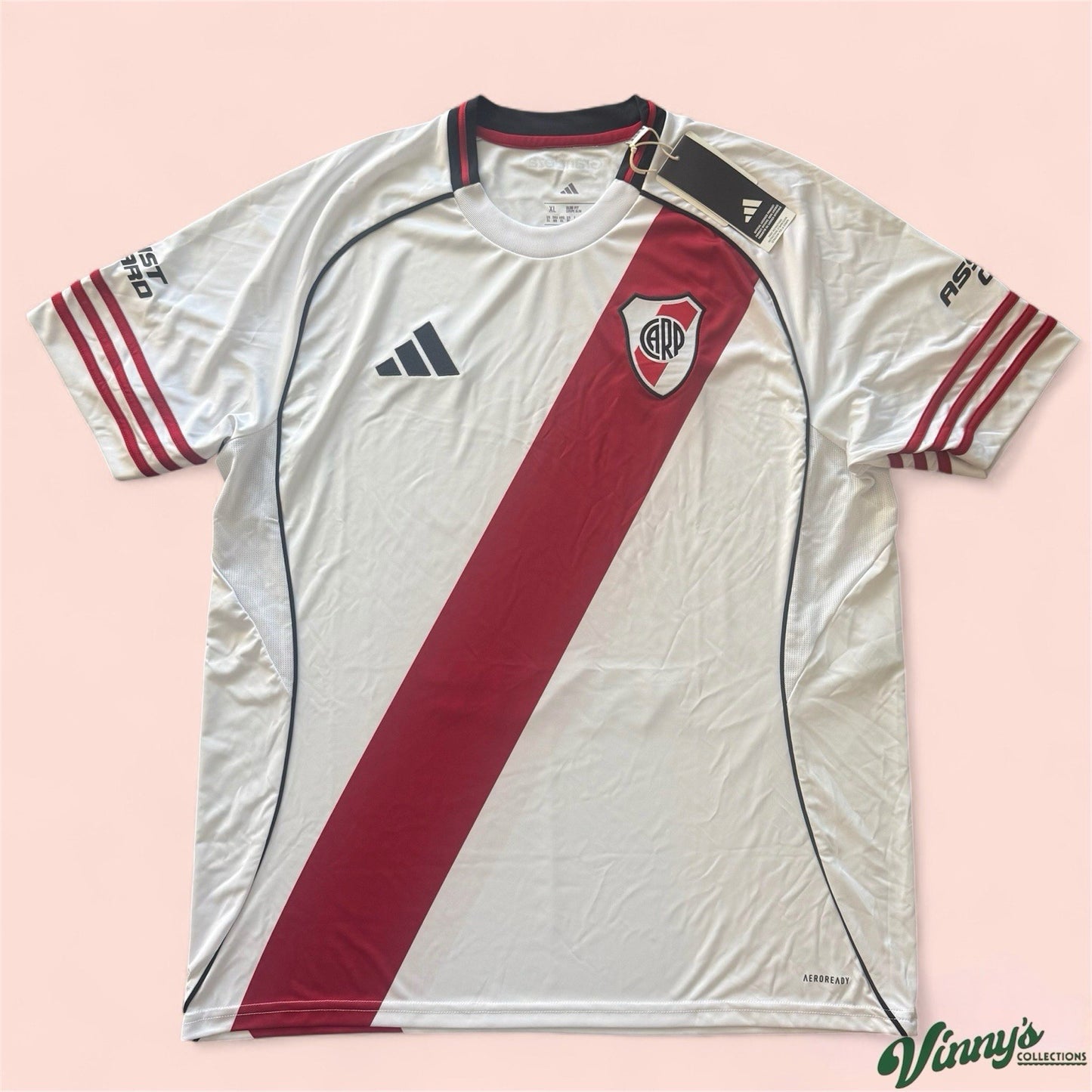 2025/26 Adidas River Plate Home Soccer Jersey Kit Mens XL