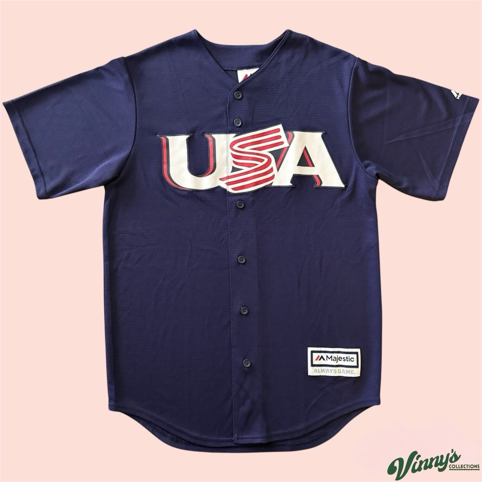 Majestic USA WBC World Baseball Classic Jersey Mens Medium