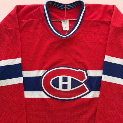 Vintage Maska Air Knit Montreal Canadiens Hockey Jersey Mens Large