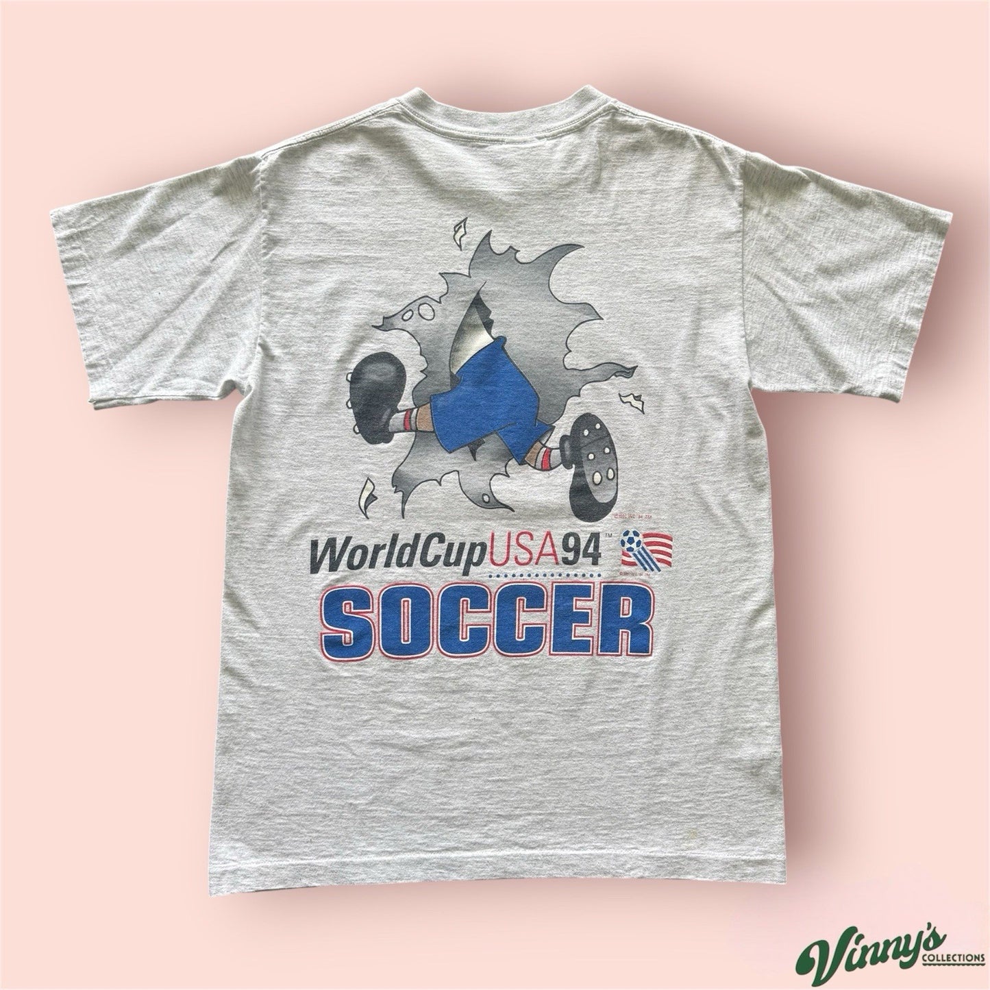 Vintage Nutmeg 1994 World Cup USA Stryker Mascot  Soccer Shirt Mens Medium
