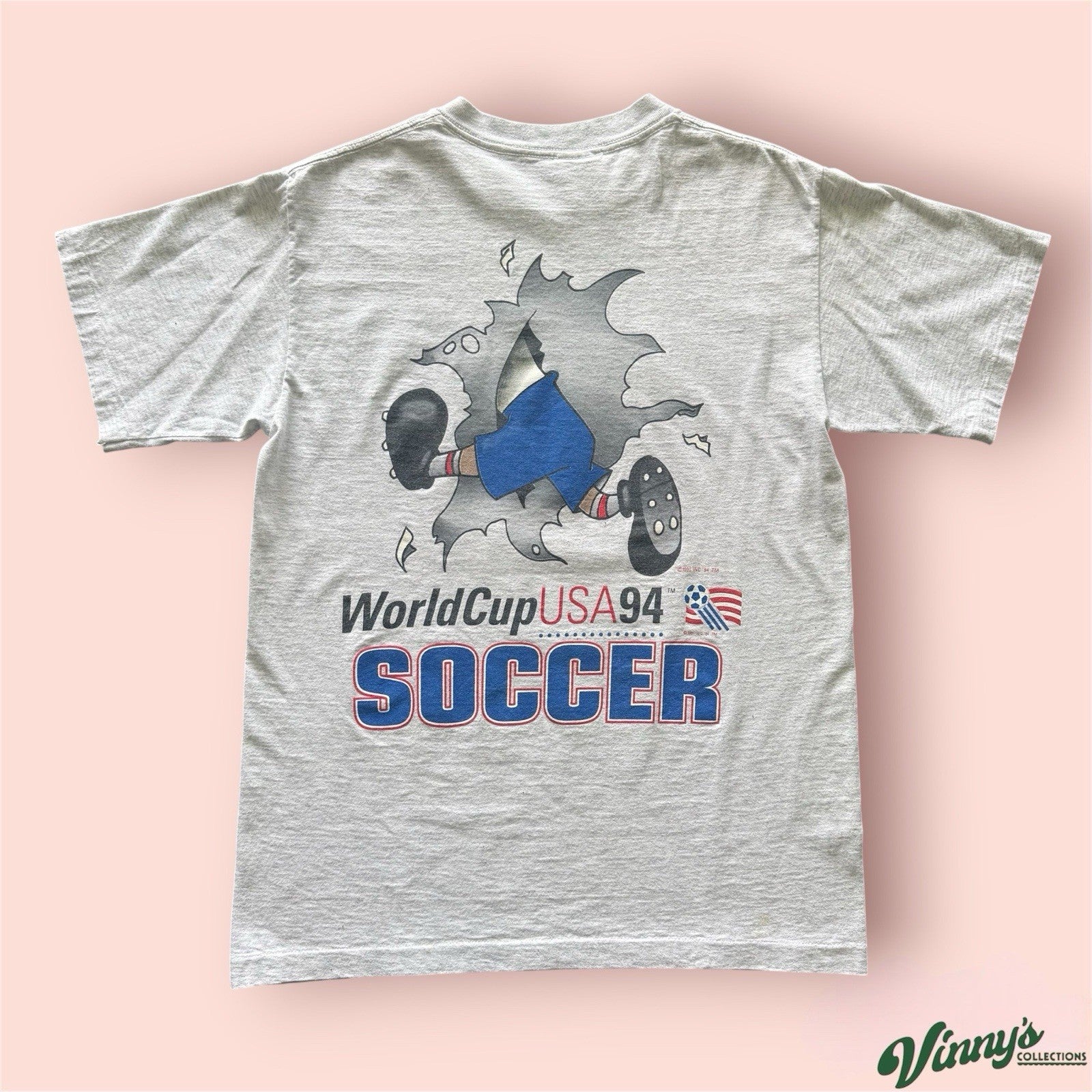 Vintage Nutmeg 1994 World Cup USA Stryker Mascot  Soccer Shirt Mens Medium
