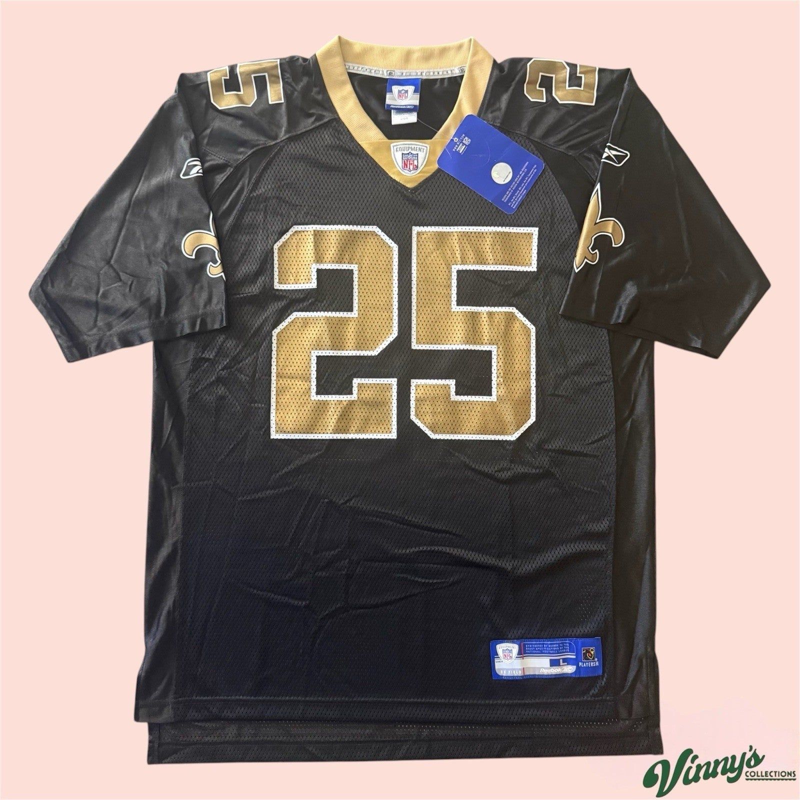 Reebok NFL New Orleans Saints Reggie Bush Football Jersey Mens Large
