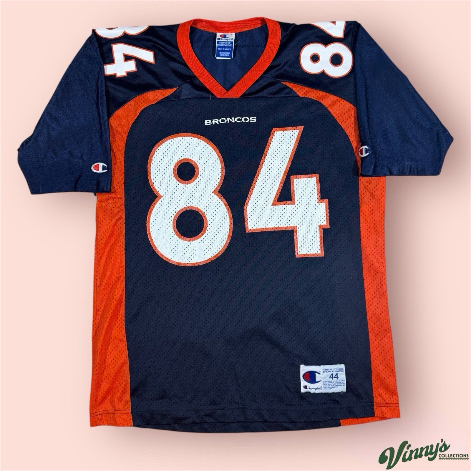 Vintage Champion NFL Denver Broncos Shannon Sharpe Football Jersey Mens 44 Large