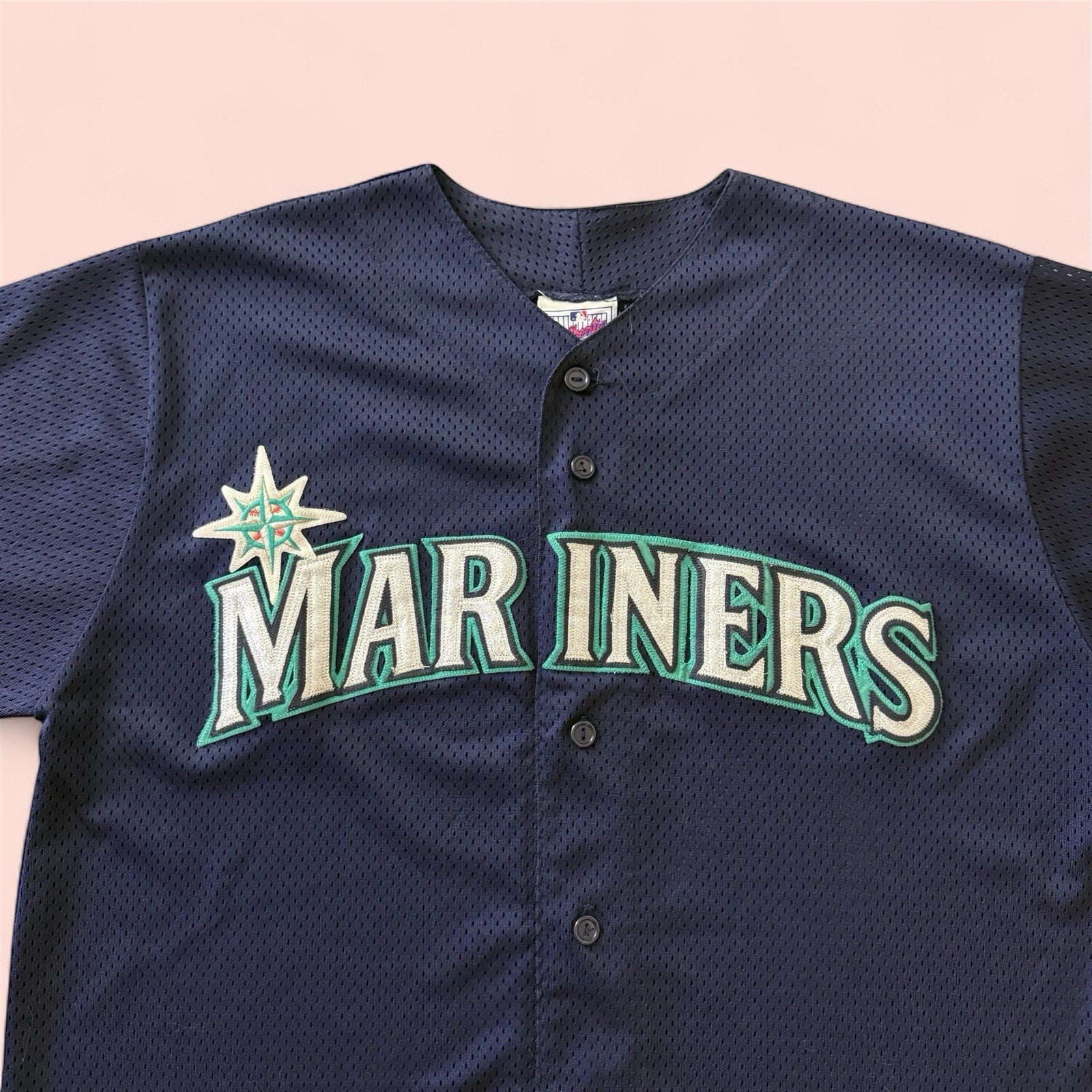 Majestic MLB Seattle Mariners Baseball Shirt Mens Large