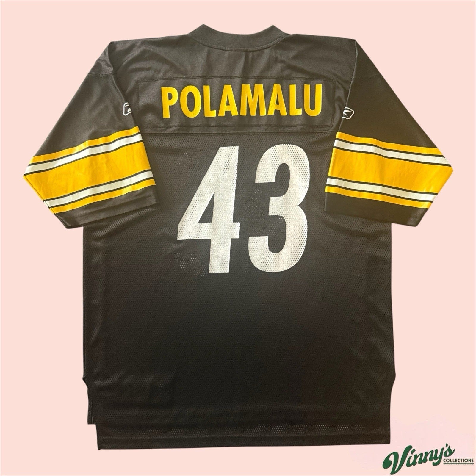 Reebok NFL Pittsburgh Steelers Troy Polamalu Football Jersey Mens XL