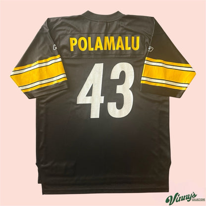 Reebok NFL Pittsburgh Steelers Troy Polamalu Football Jersey Mens XL